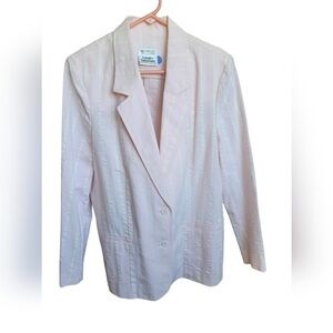 Vintage Country Suburbans Pink Cotton Women's Button Up Pink & White Size 18